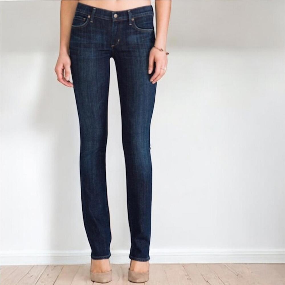 1086 Citizens of Humanity Ava Low Rise Straight Skinny 24 (26x33.5) Dark Cute - Picture 2 of 9